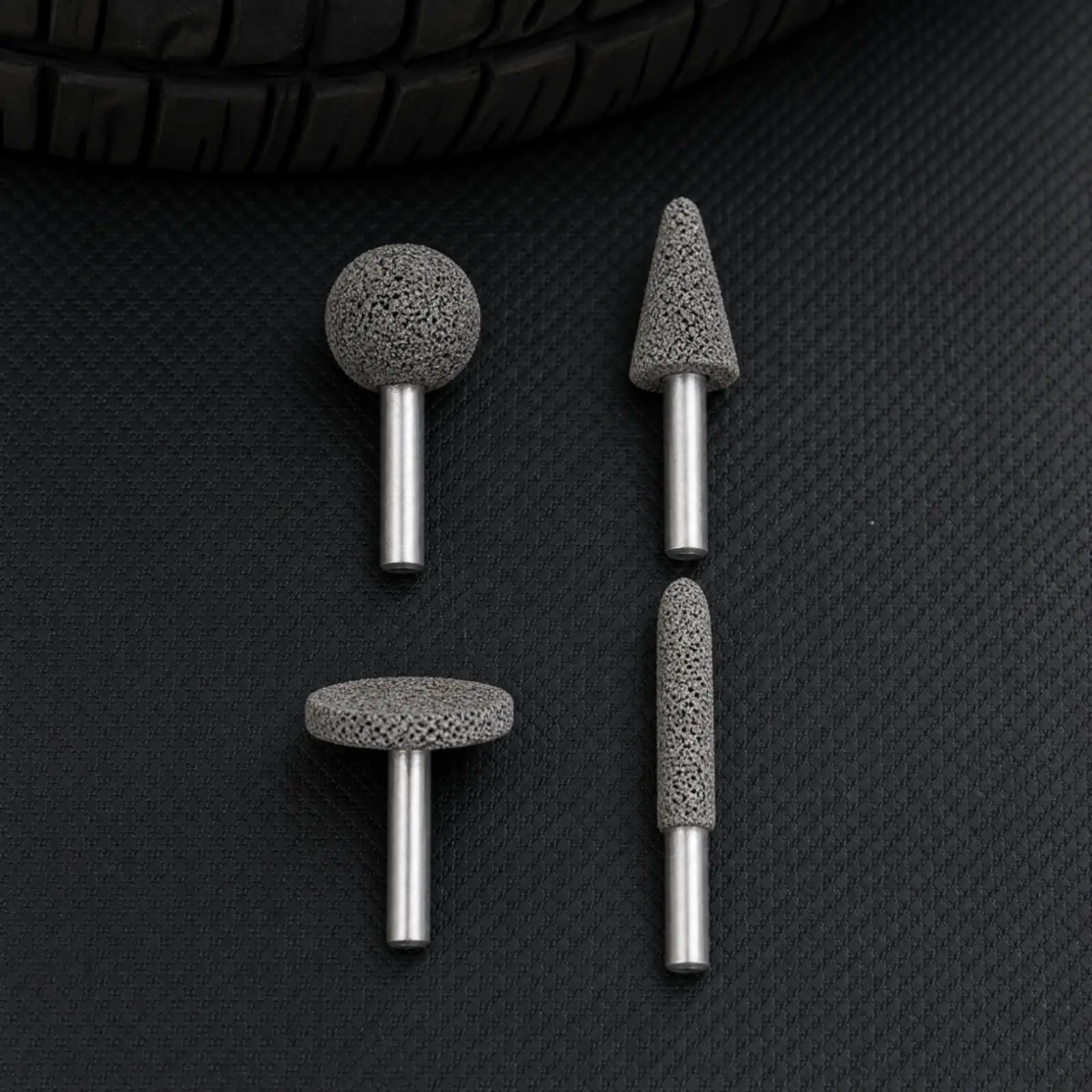 4 Pieces Polishing Stone Wear Resistant Tire Repair Grinding Head with 6 Mm Shank for Automotive Service Workers