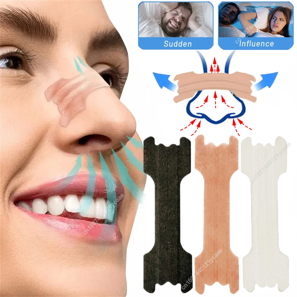 

10-200pcs Snoring Stickers Breathing Nose Strips Physical Airway Expansion for Improved Nose Vent Anti-Snoring Comfort Sleep Aid