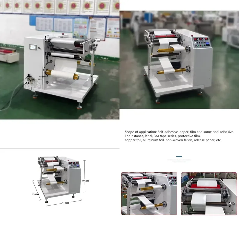 Fully automatic computer control PLC control PVC coil slitting and rewinding machine BOPP film OPP tape slitting and