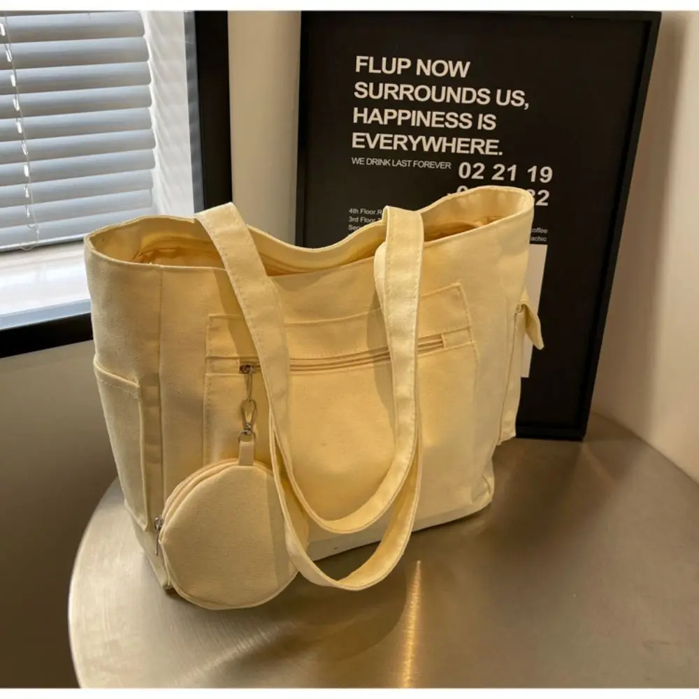 

Solid Color Women's Shoulder Bag Large Capacity Simple Single-shoulder Bag Portable Lightweight Shopping Handbag Work Travel