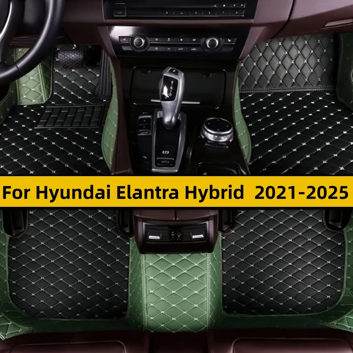 Custom Car Floor Mats For Hyundai Elantra Hybrid 2021 2022 2023 2024 2025 Waterproof Tapetes Para Carro Car Floor Mats