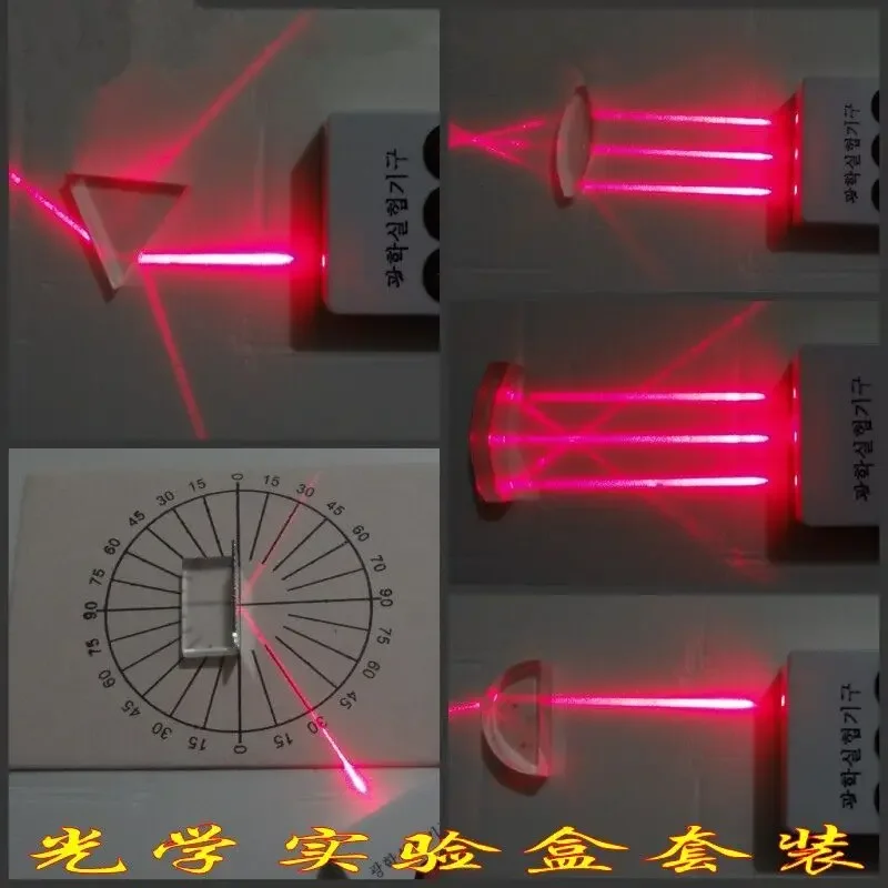 

Physical Optics Experimental Box Junior High School Science Experimental Equipment: Triple Prism Convex Lens Concave Mirror