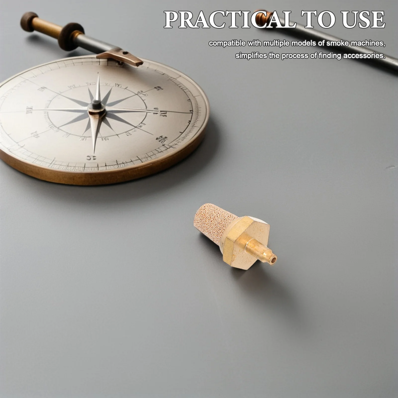 

5pcs M5 Brass Pneumatic Muffler Copper Fog Machine Nozzle Bubble Stone For Stage Fog Machines Oil Tube Air Compressor