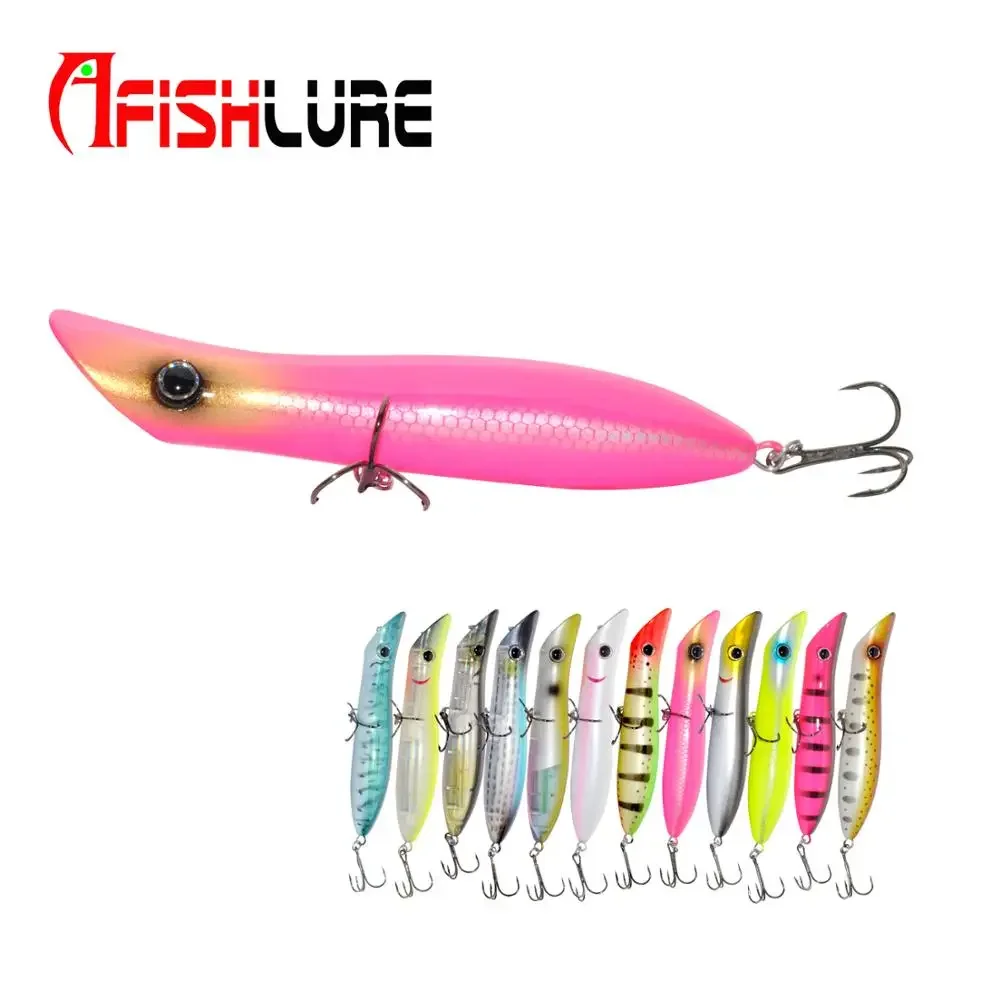 Afishlure Sinking Popper Lure 110mm 38g Popper Lure Plastic Hard Bait Saltwater Wobblers Jerkbait Topwater Lure Badboy