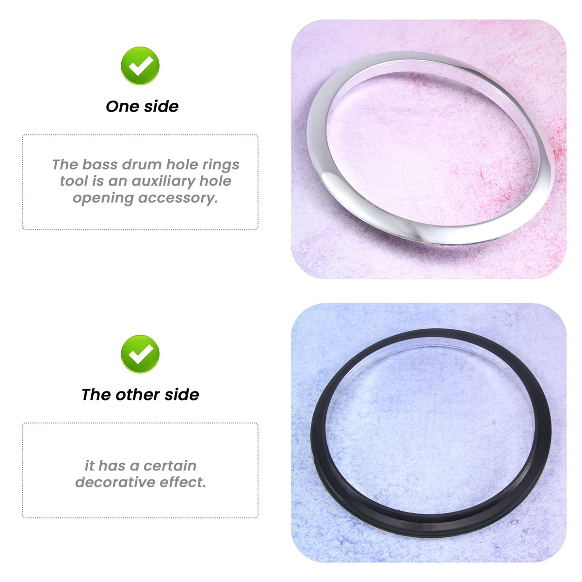

A64E 6 Inch Drum Kit Bass Drum Hole Rings Drum Drilling Tool Accessories