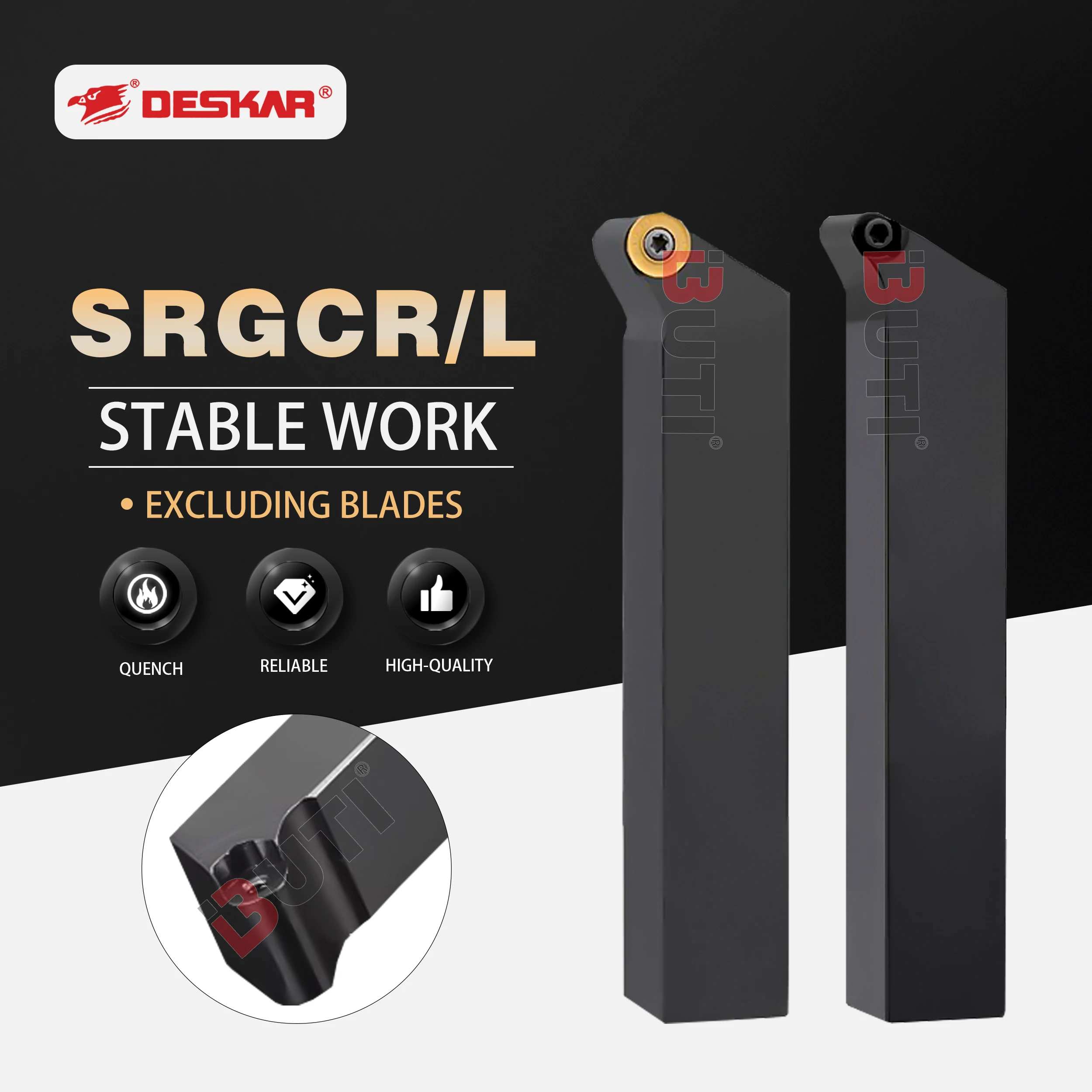 

SRGCR/L1212H06 1616H06 2020K08 2525M12 30 ° Arc/45 ° Высококачественный ультрапрочный держатель для наружных отрезных инструментов