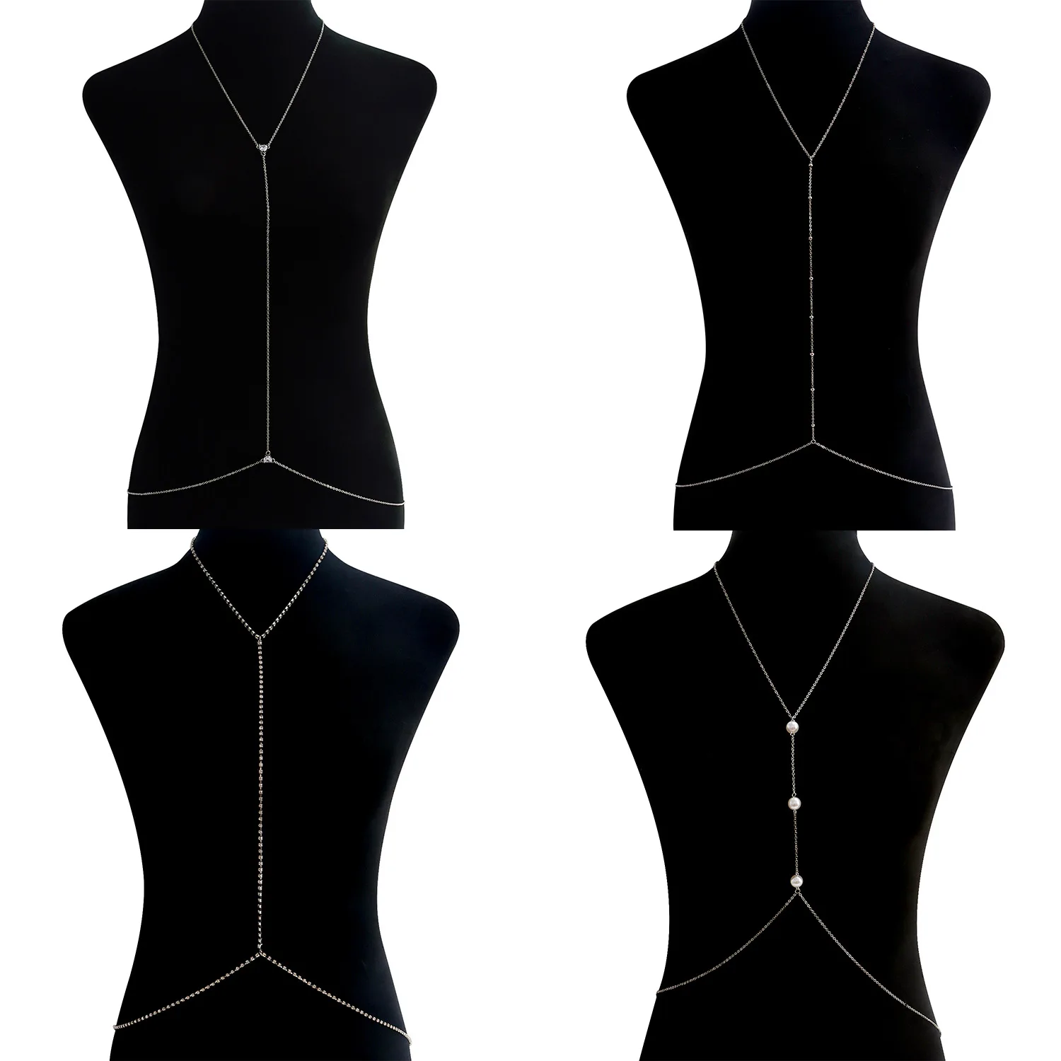 

Women New Fashion Imitation Pearl Chain Versatile Simple Beach Swimsuit Women's Body Chain