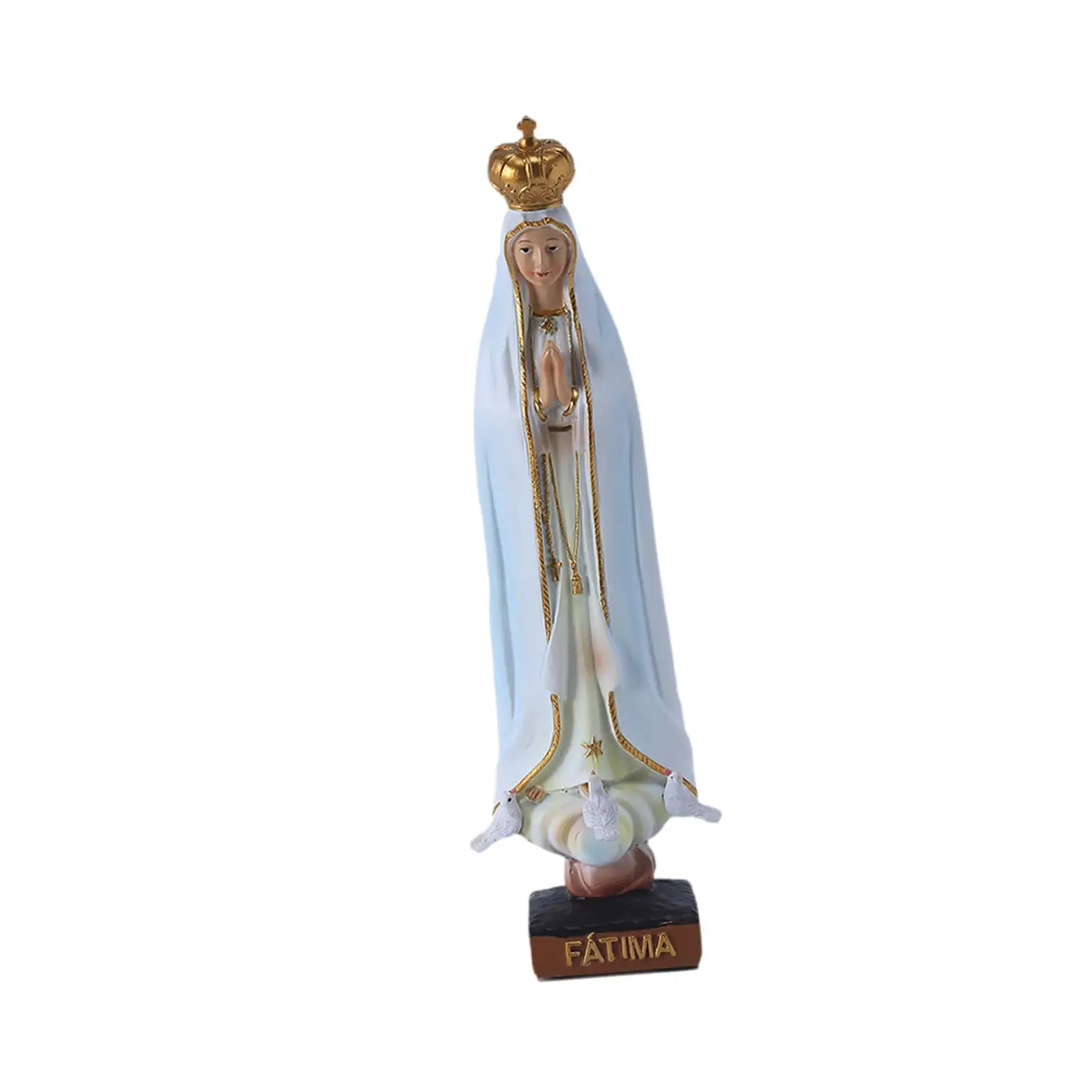 Catholic Statue Resin Figurine Collection Versatile Ornament Virgin Mary Figure for Gift Party Bookshelf Desktop Housewarming