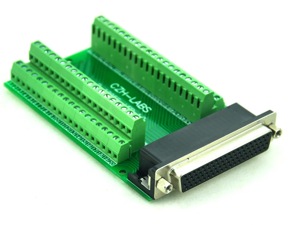 

CZH-LABS Slim Right Angle D'SUB DB78HD Female Header Breakout Board Module, D-SUB.