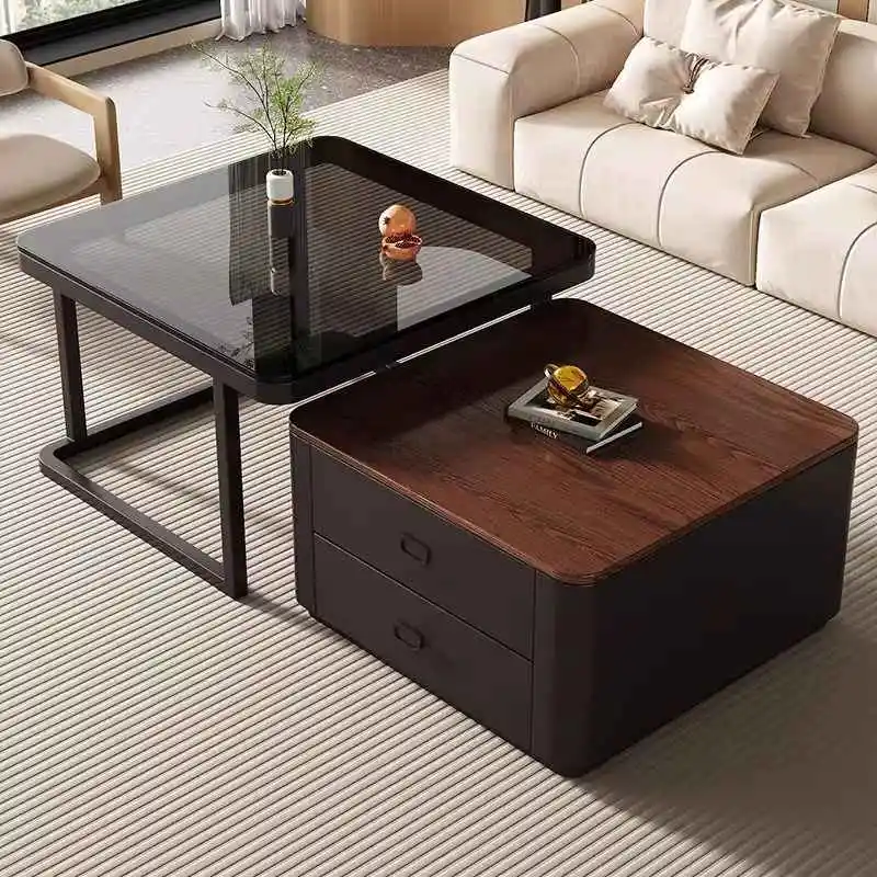 

Элитный раскладной журнальный столик из массива дерева 2025 года в минималистичном стиле для дома, для небольших помещений, комплект для столовой