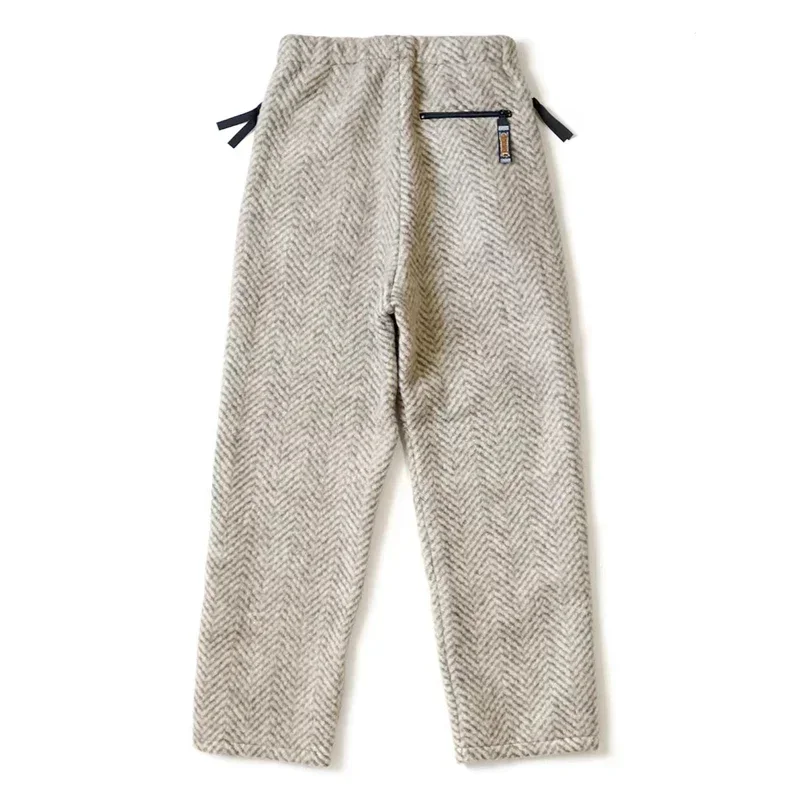KAPITAL Hirata Hohiro Warm Wool Fleece Suede Patch Men's and Women's Loose Elastic Casual Japan Style Pants High Street