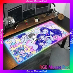 Hot Video Game O_omori RGB Mouse Pad LED Large Gamer Mousepads Luminous Kawaii Cute Deskmat High-end E-sports Keyboard Pad