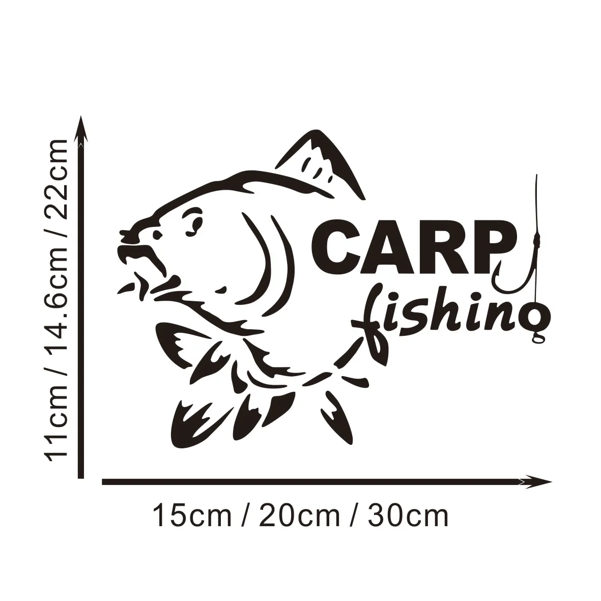 

Carp Fishing Vinyl Stickers - Waterproof, Detachable & Self-Adhesive in All Sizes