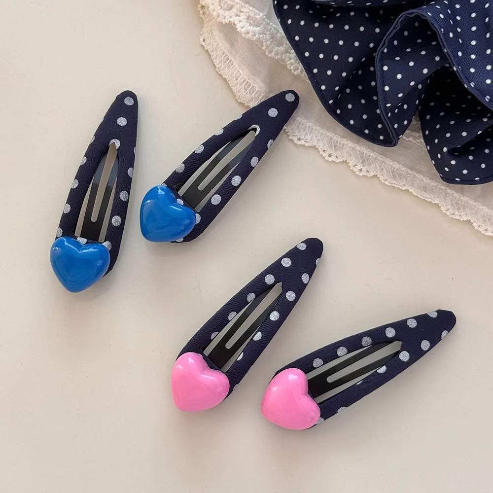 

Korean dot clip accessories hair for girls Women pin leading fashion trendy cute kawaii sweets kpop new in crabs fairy 2025 mini