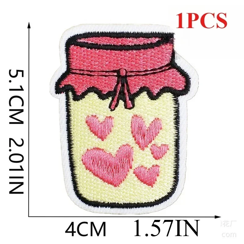 Pink Valentine's Day Embroidery Cloth Sticker Cartoon Bow Romantic Rose Chapter Boy Clothes Decorative Embroidery