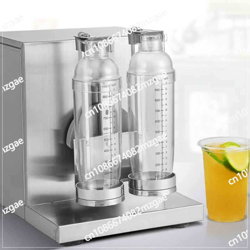 Commercial Boba Shaker Bubble Tea Shaker Double-head Pearl Milk Tea Shaking Machine Stainless Steel Milk Tea Shaker Cup