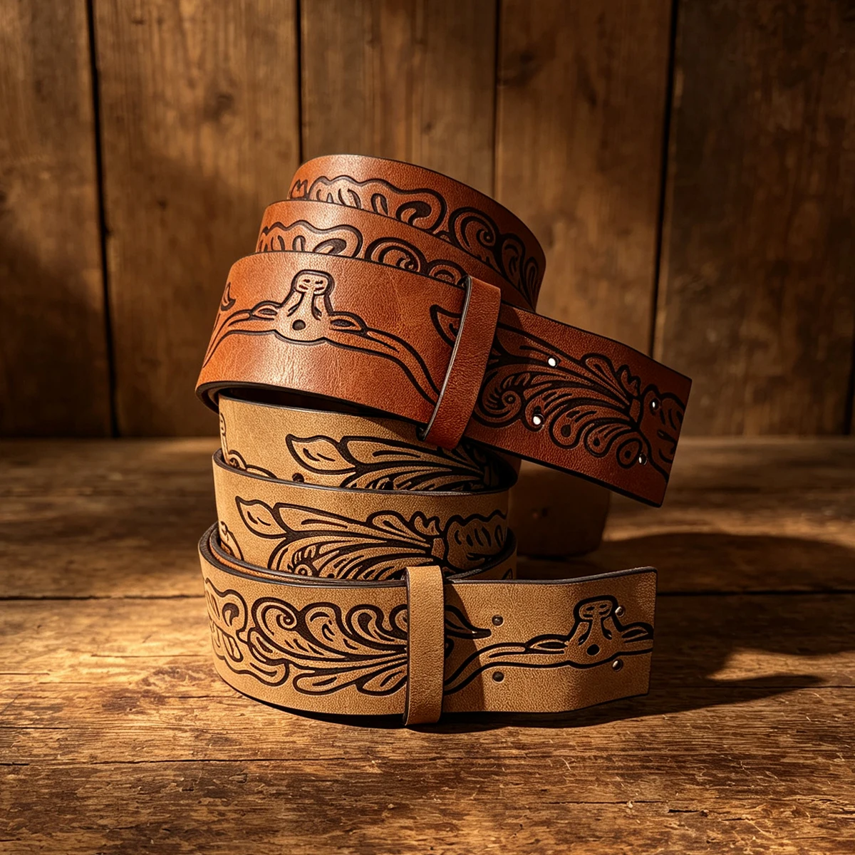 Western Cowboy New 3.8cm Belt Without Buckle PU Leather Belt Body No Buckle Strap for Smooth Buckle Belt High Quality Male Belts