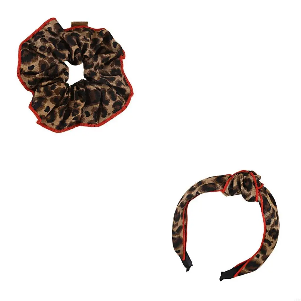 

Stylish Leopard Patterned Headband Elegant Plush Hair Hoop Casual Wear Hairband