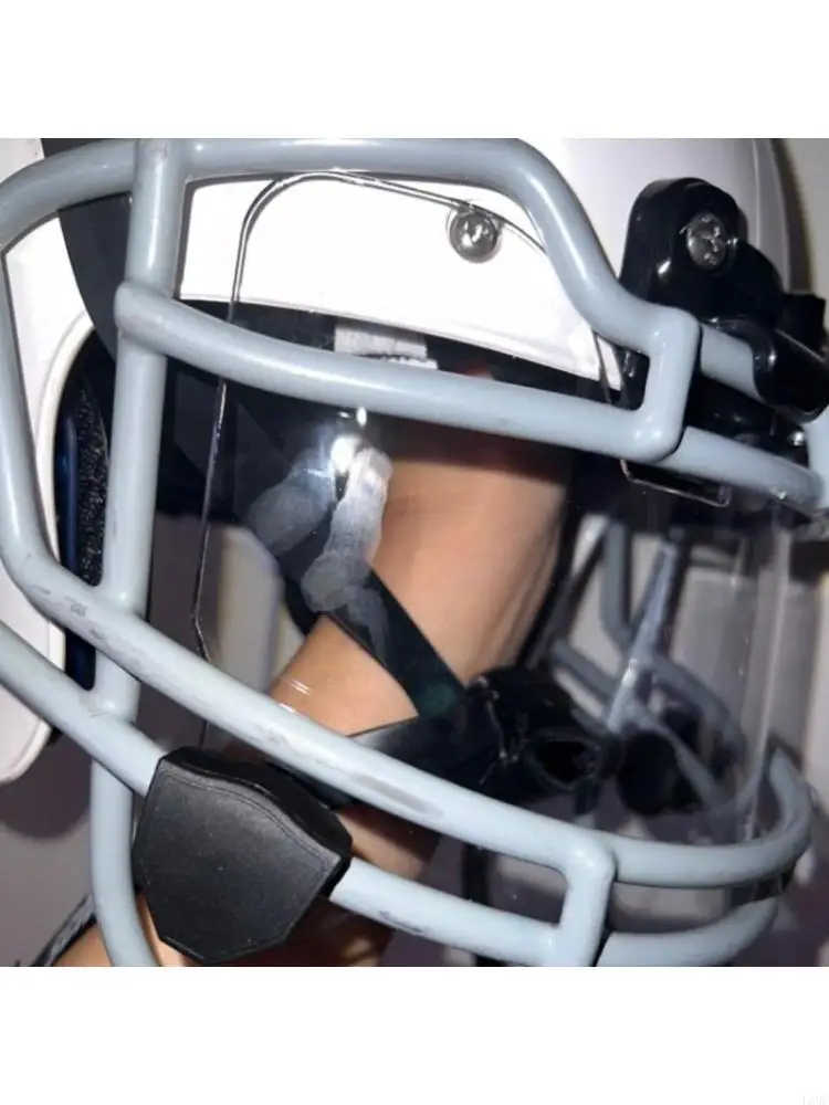 elitetek football helmet Transparent Blue Visor Sports Star Virginia Tech Rating 0.52 score Deformable Outer Shell Absorbs impact forces at the point of contact before reaching the athletes head RFLX 2.0 Technology Greater impact absorption at a lighter weight DLTA Pod Fit System Virtually unlimited customization for personalized comfort and fit Includes America's #1 selling Football Gloves