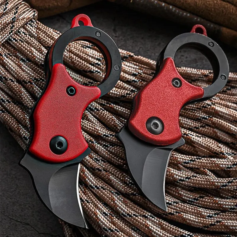 Outdoor Pocket Knife Portable EDC Key Knife Fox Knife Paw Knife Case Opener Knife Necklace Carry-on Portable Mini Pocket Knife