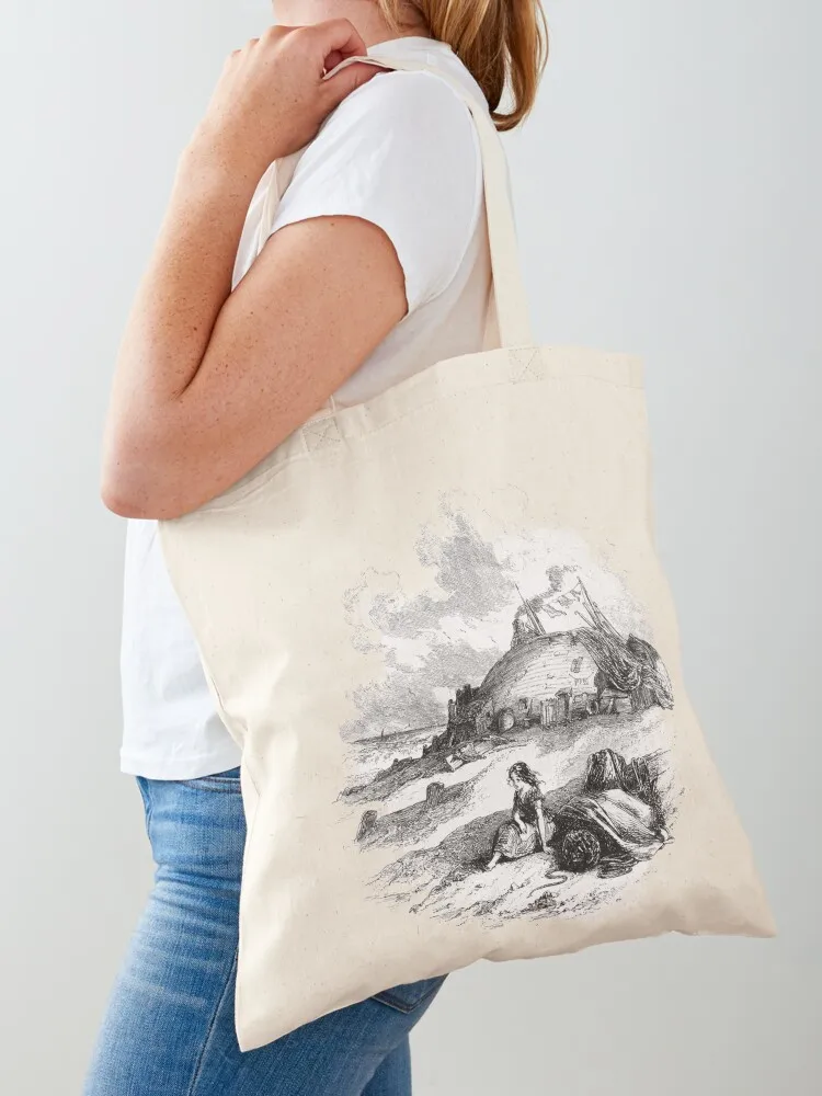 

david copperfield art print book illustration charles dickens Tote Bag Canvas woman shopping bag personalized tote