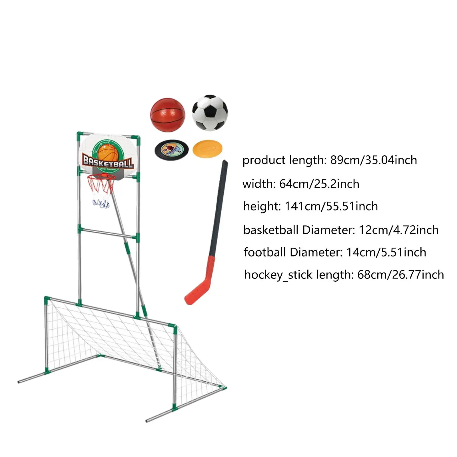 Mainan Olahraga Ringan Multifungsi Hadiah Pesta Ring Basket Anak 3 In 1