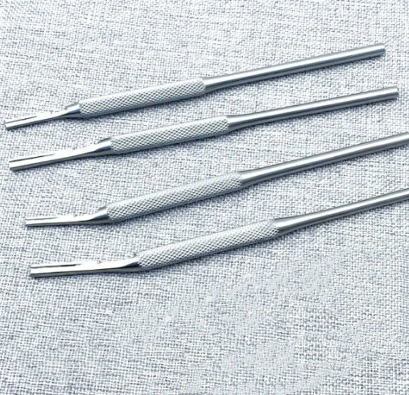 Stainless Steel Dental Scalpel Handle Blade Handle Curved/Straight for 3# 4# Blade Oral Surgical Tool view 6