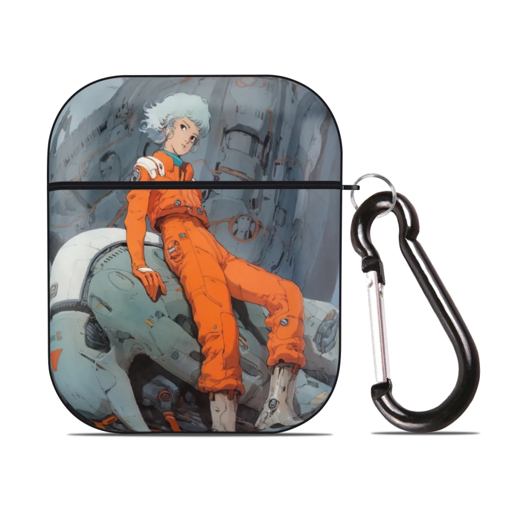 

Silver Haired Boy for AirPods Case Cover Hard PC Protective Cover Compatible with Apple AirPods 2nd 1st Generation Charging Case