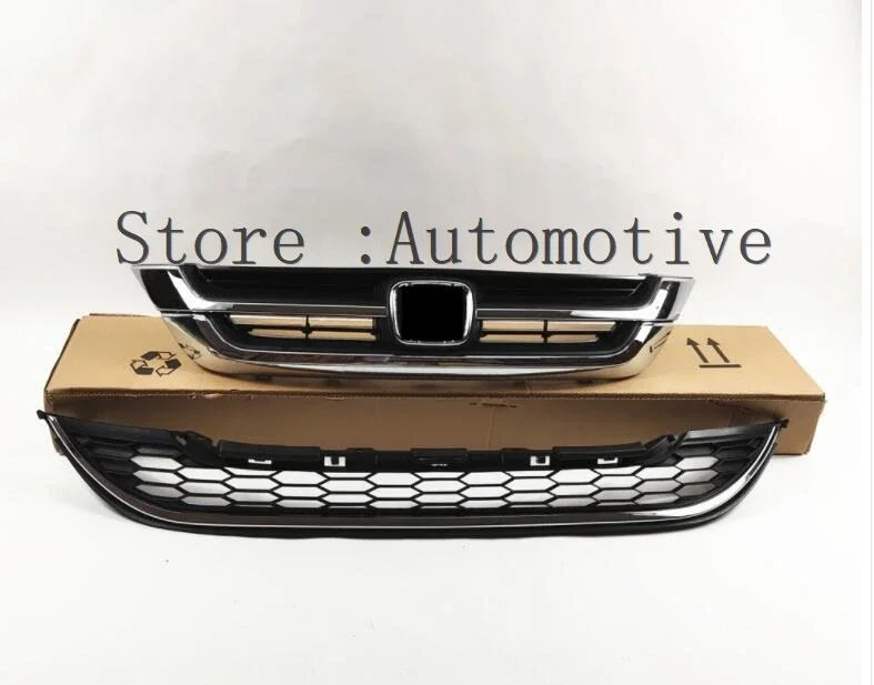 For CR-V 2010 2011 Front Bumper Upper or Lower Grill For Honda CRV  Black Chrome ABS Plastic Auto Car