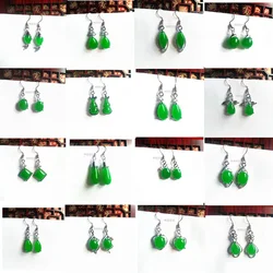 Green Jade Earrings Jewelry Accessories Luxury Natural Lucky Energy Women Gift Gifts Gemstones Stone Talismans Charms