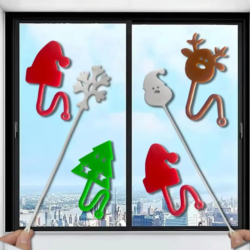 3 قطع مضحكة سانتا الرنة لزجة الأيدي لمط النخيل الاطفال لعبة عيد الميلاد حزب الحسنات الضيوف هدية لعبة لتخفيف التوتر