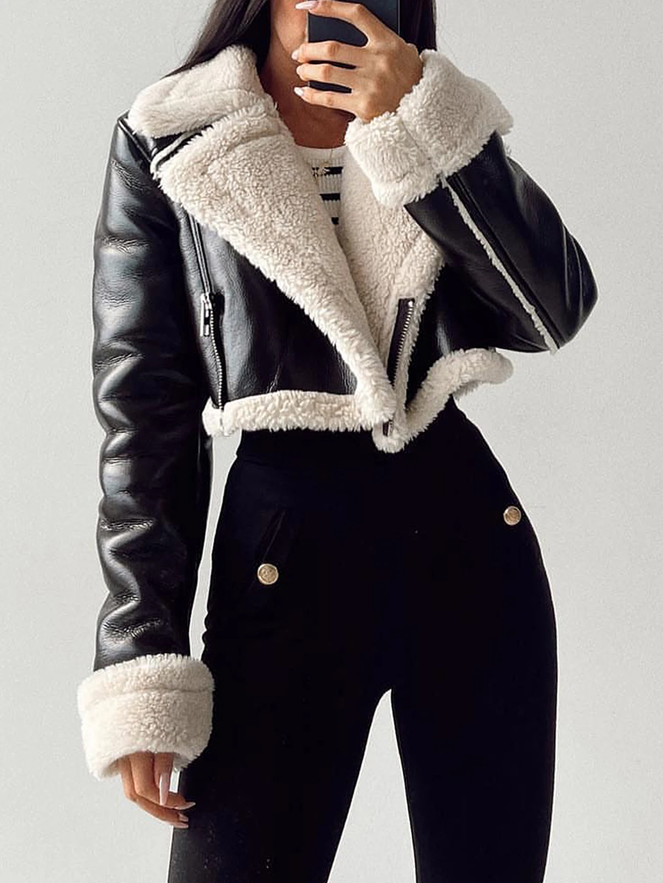 

Женское пальто на молнии с длинными рукавами, однотонное, удобное, повседневное, с открытой передней частью, повседневная одежда, осень-зима