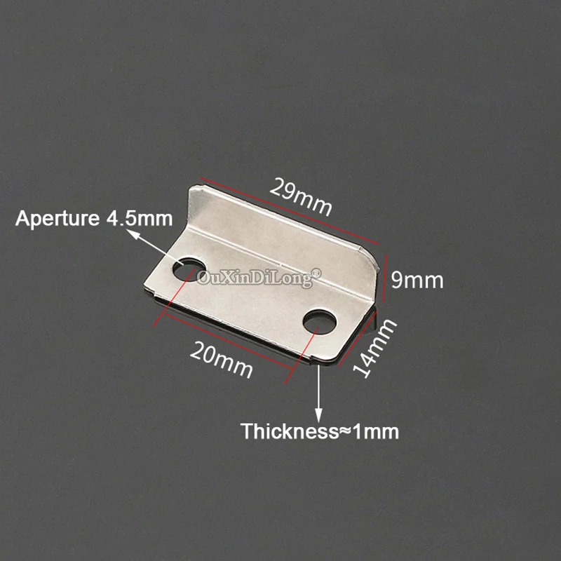 Brand New 200PCS Metal Cam Lock Strike Plate L Shape Right Angle Home Office Drawer Lock Buckle Corner Codes Furniture Hardware