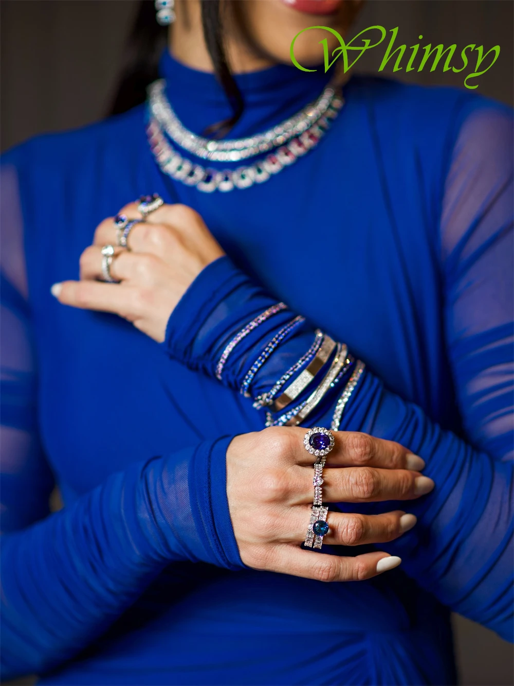 تخصيص بسيط الشيفون ذوي الياقات العالية مساء اللباس مثير الجانب الشق فساتين السهرة مزاجه طويلة الأكمام فساتين المناسبات الخاصة