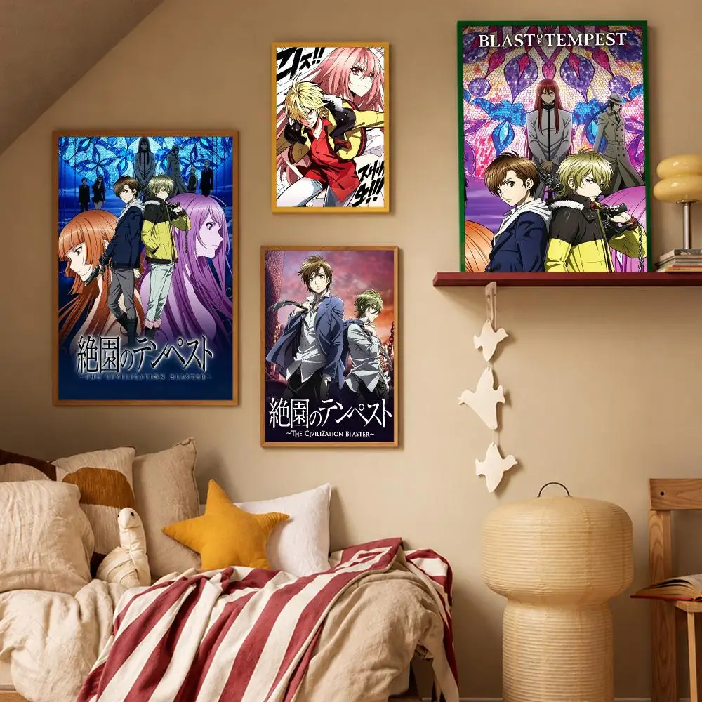 Anime Action Blast of Tempest Poster HD Waterproof Wall Art Posters Self Adhesive Bedroom Living Room Home Decor Gift