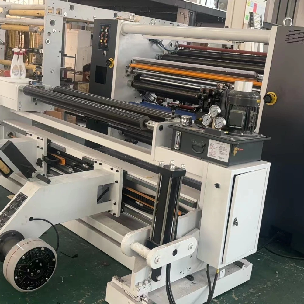 Thermal Paper Slitting Machine Automatic High Speed POS ATM Receipt Roll Slitter Rewinder PLC Control for Office Supply Factory