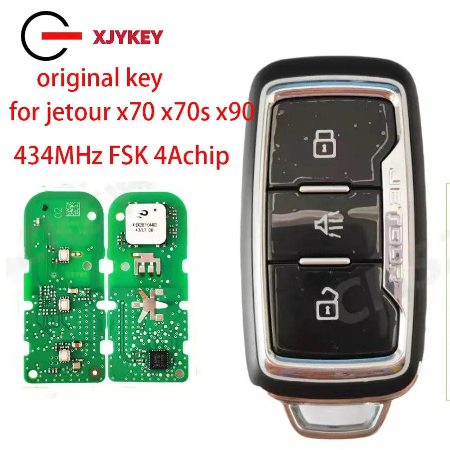 

XJY Original Keyless Go Smart Key 433Mhz 4A Or 47 Chip For Chery Jetour X70 X70S X90 X70M Cowin X3 X5 E5 V7 K60 Karry