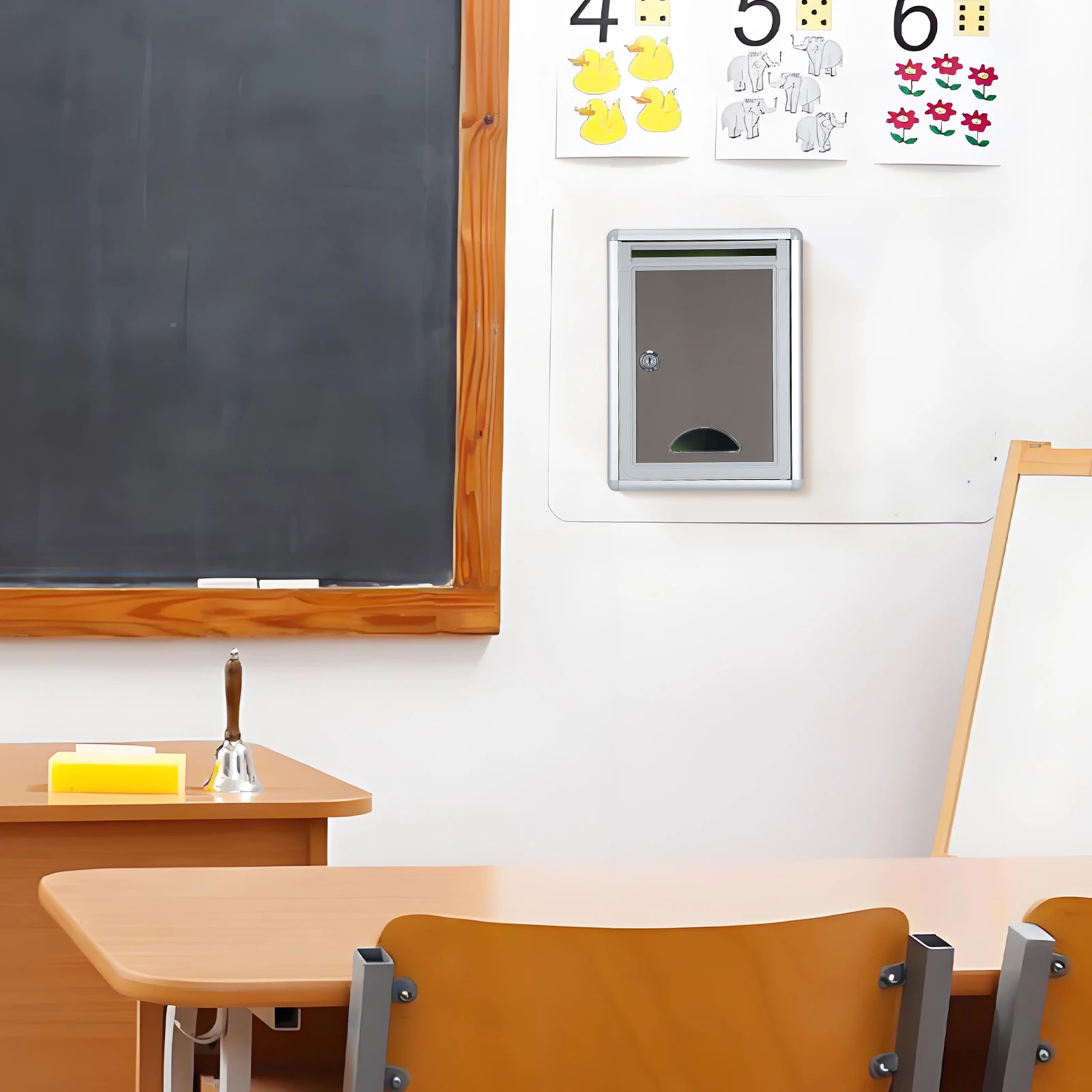 صندوق بريد من سبائك الألومنيوم، صندوق اقتراحات صغير مثبت على الحائط وقابل للقفل، صندوق بريد إبداعي للاستخدام المنزلي في مكتب المجتمع #6