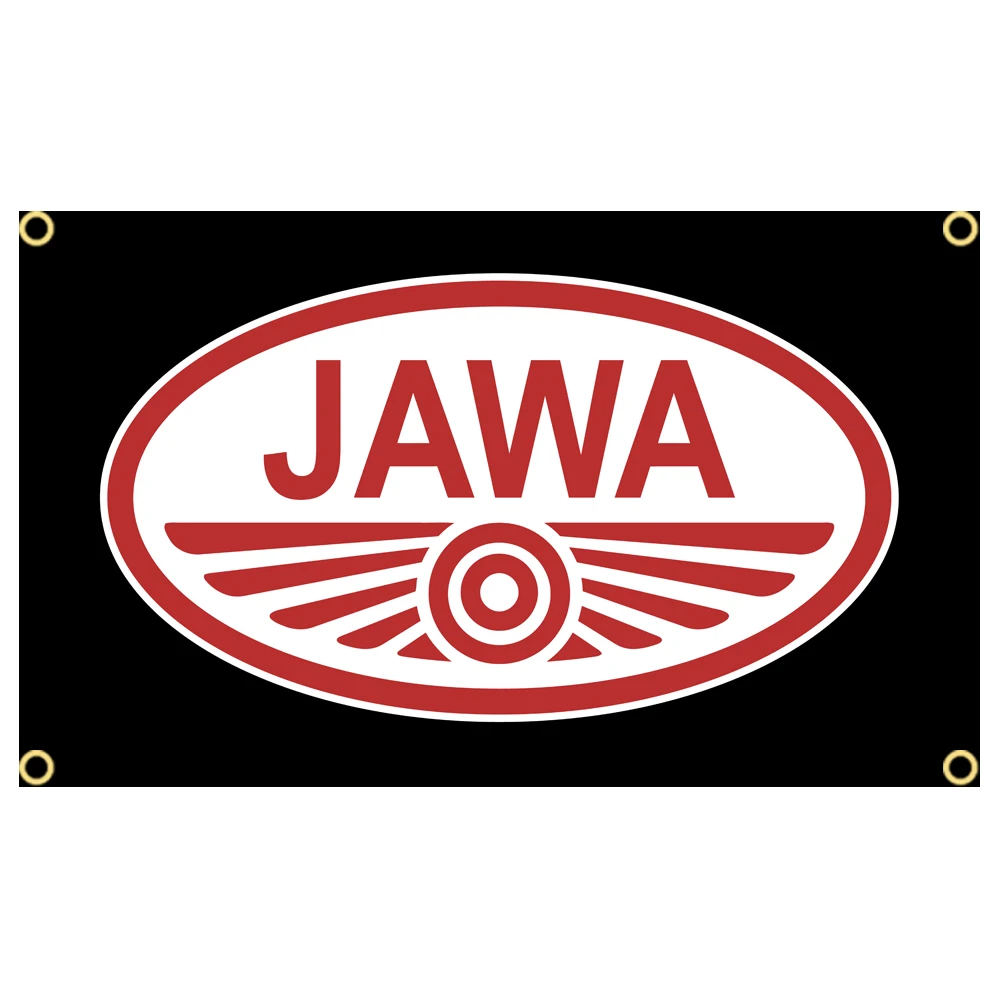 3x5 Ft JAWAs Motorcycle Flag Vivid Color and Fade proof Flags Polyester Racing Decoration Room Dormitory