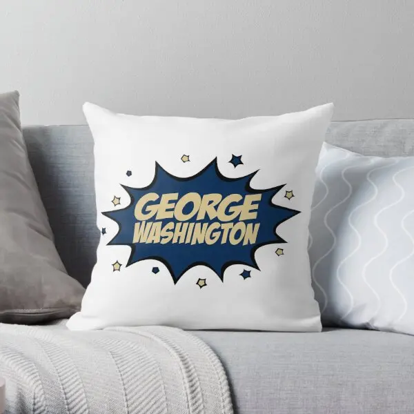 George Washington Comic Bubble  Printing Throw Pillow Cover Bedroom Waist Fashion Case Throw Decor Pillows not include One Side