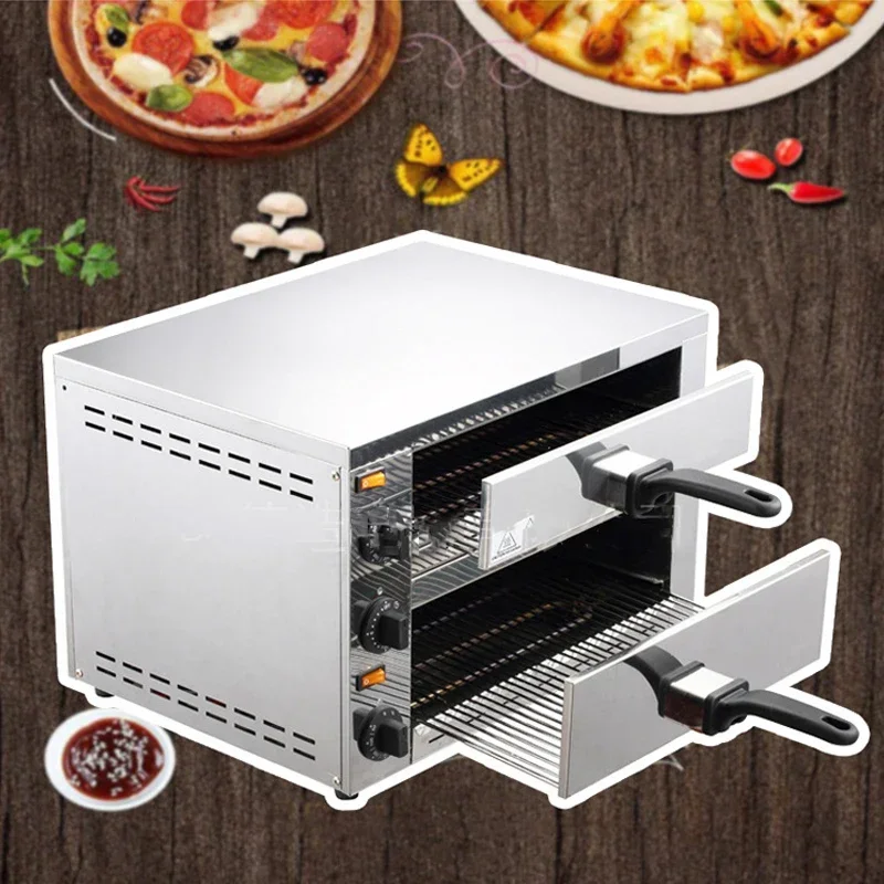 FP-03A New Electric Baking Oven Double Layer Whole Machine Stainless Steel 12 Inch Chicken Roll Bread Burger Machine