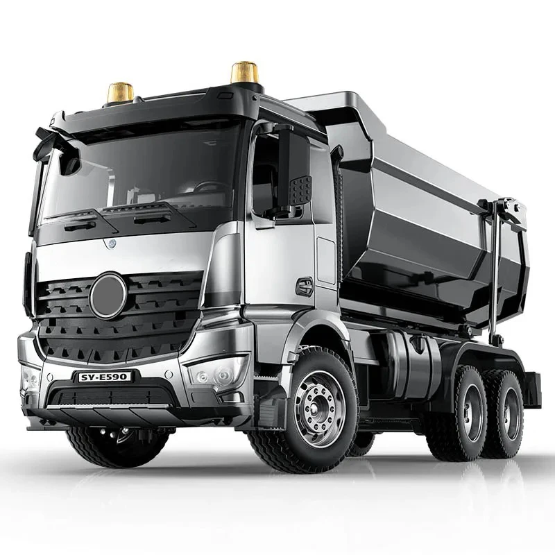 DoubleE E590 003 1/20 RC Dump Truck 6X4 Electric Lifting Remote Control Tipper Metal Gears Sounds Lights Model Vehicle RTR