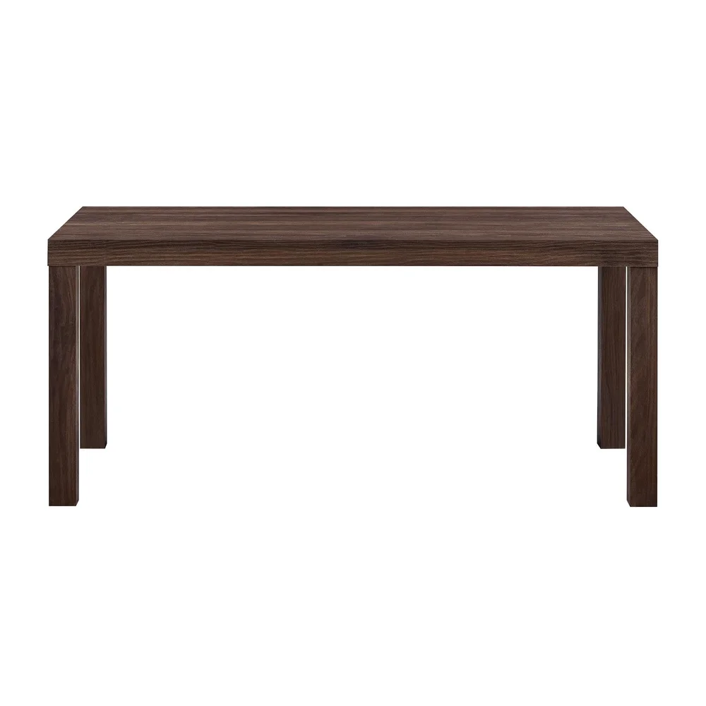 طاولة قهوة من خشب الجوز PVC مغلفة بتصميم بسيط وبناء قوي ومقاوم للماء للاستخدام الداخلي مجموعة مسطحة صغيرة #4