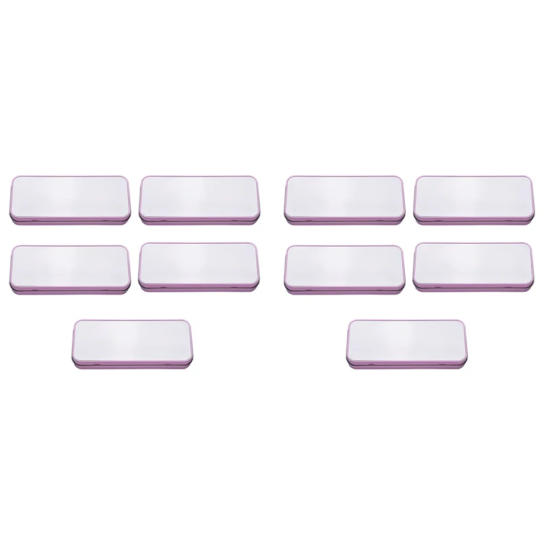 

10PCS Sublimation Blank Metal Tin Pencil Box Case For Heat Press Transfer Printing For Pencils Pens Organization Pink