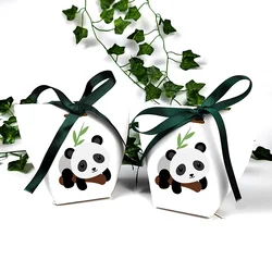 5pcs party like a panda Gift boxes forest animal Zoo themed boy girl wild one 1st 2nd 3rd Birthday baby shower decoration Favor