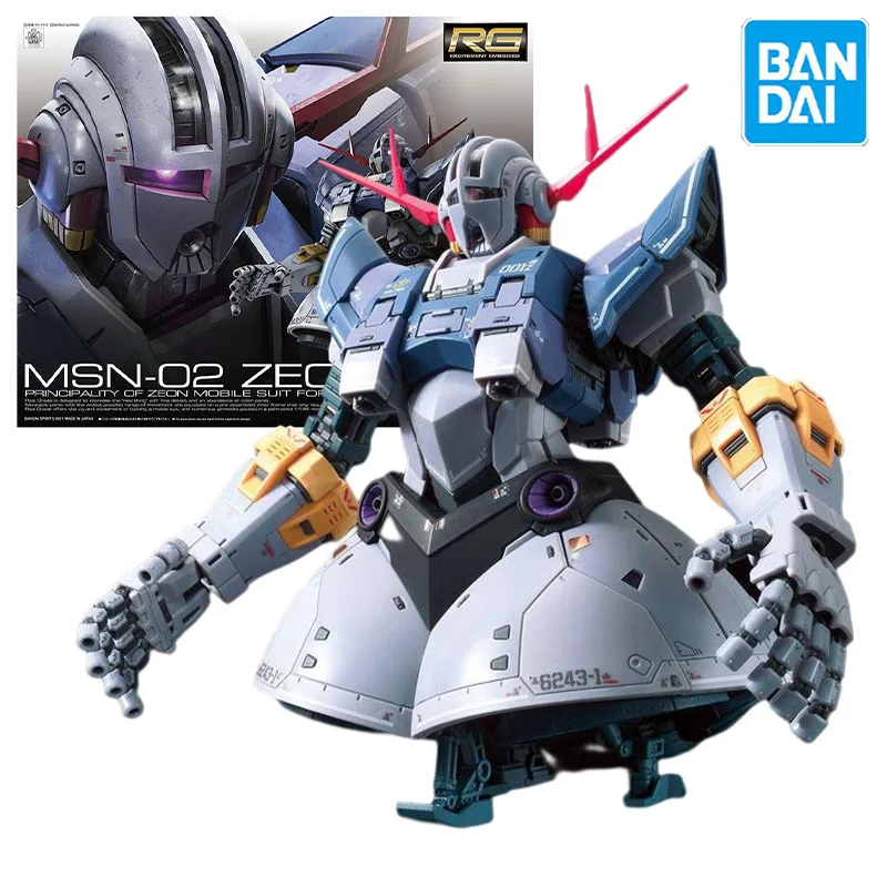 

Bandai Original RG 1/144 MSN-02 ZEONG Gundam Anime Action Figure Assembled Model Kit Robot Collecting Hobby Toy Gift for Kids