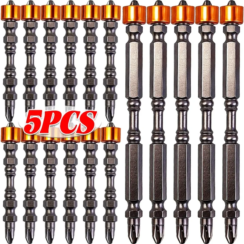 

5/1x Double Cross Head Hexagonal Handle Magnetic Bit Phillips Electronic Screwdriver Bits for Plasterboard Drywall Screw Driver