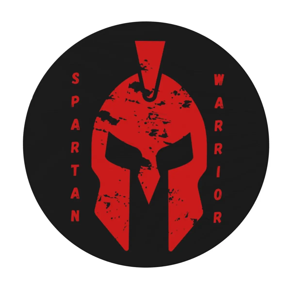 Spartan Sparta Warrior Helmet Logo Waterproof Round Tablecloth Oilproof Table Cloth for Kitchen Events Dining Table Cover