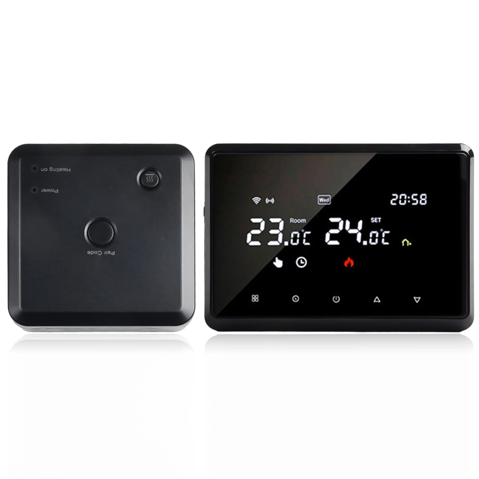 APP制御スマートサーモスタット、対応電流負荷3A / 3A、音声制御、壁掛けボイラー、温水床暖房対応