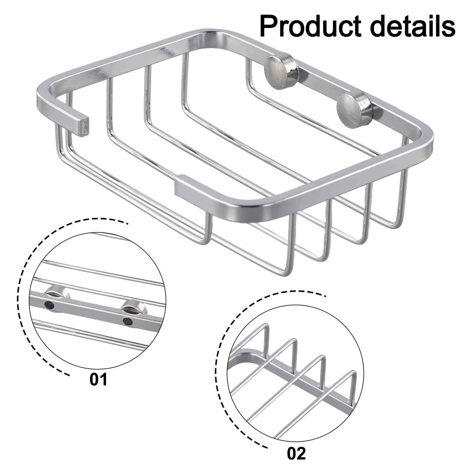 Bathroom Fixture Hardware Wall Mounted Shower Soap Dishes Dispensers Stainless Steel Holder Dish Basket Drain Tray Protecting